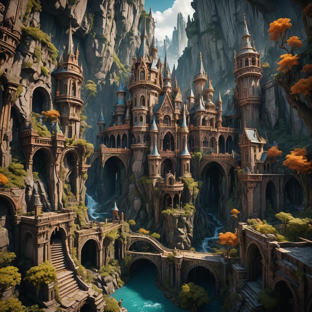 Fantastical Matte Painting in Deep Color