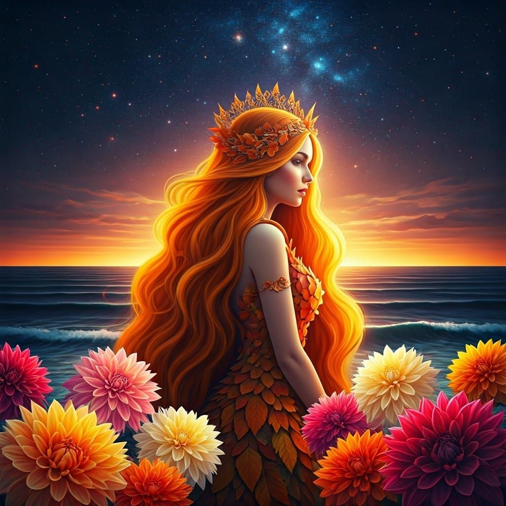 Autumn Goddess Gazing at the Horizon