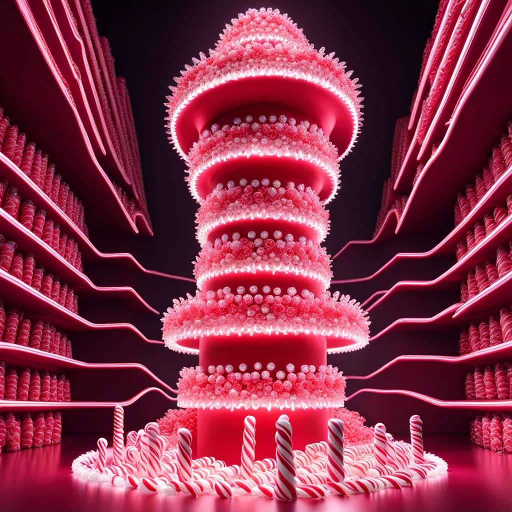 Candy Cane Tower in Crystal Candy Cave