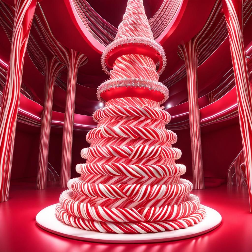 Candy Cane Tower in Crystal Cave, Rococo Art