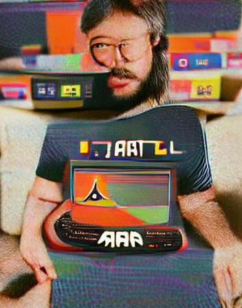 Atari Logo in 8-bit Pixel Art