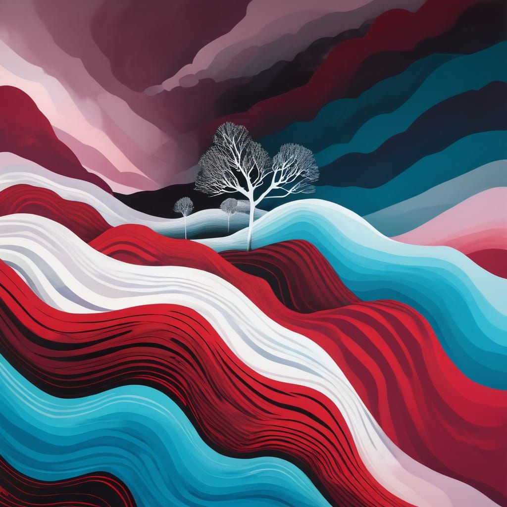 Surreal Cityscape Collage in Distressed Style