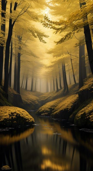 Abstract Silence in Gold