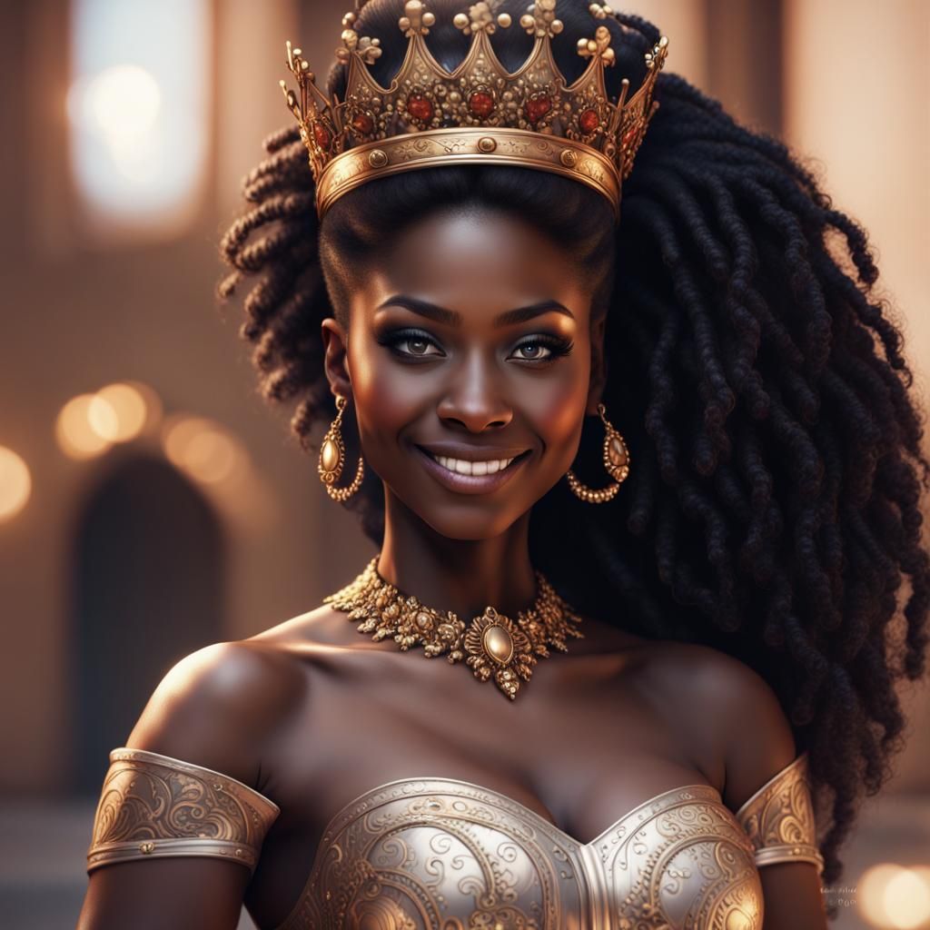 Black Goddess with Kinky Hair in Unreal Engine