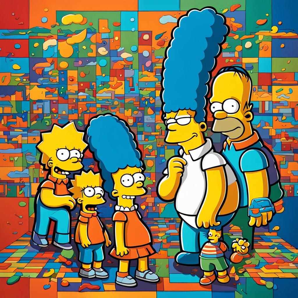 The Simpsons in Abstract Art