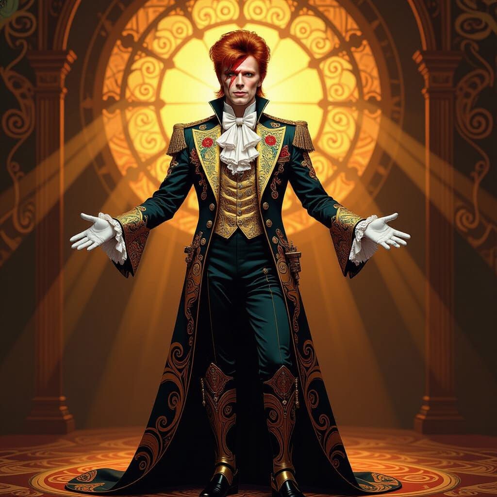 Clockwork David Bowie in Art Nouveau Style