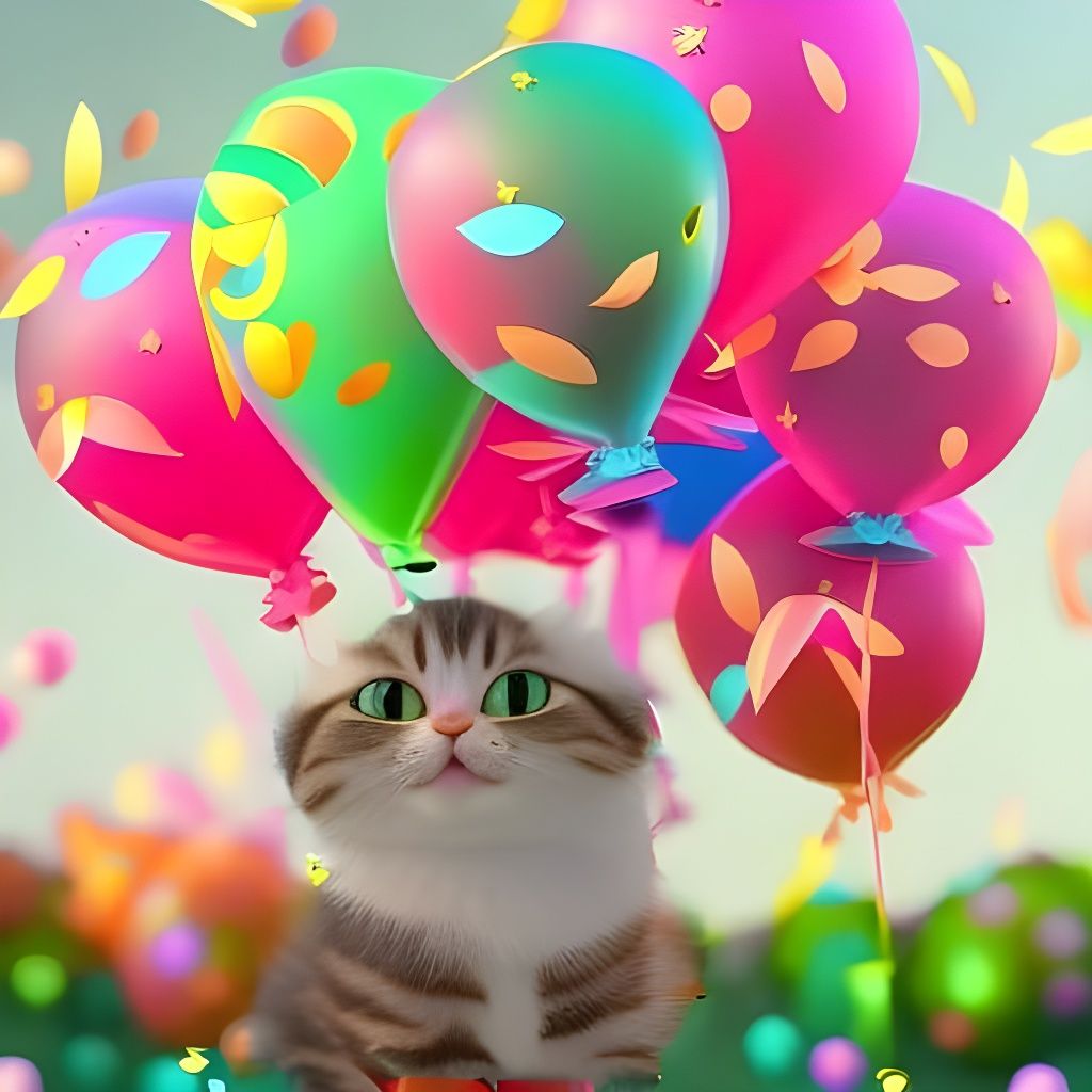 Adorable Cat Close-Up: 3D Animated Concept Art