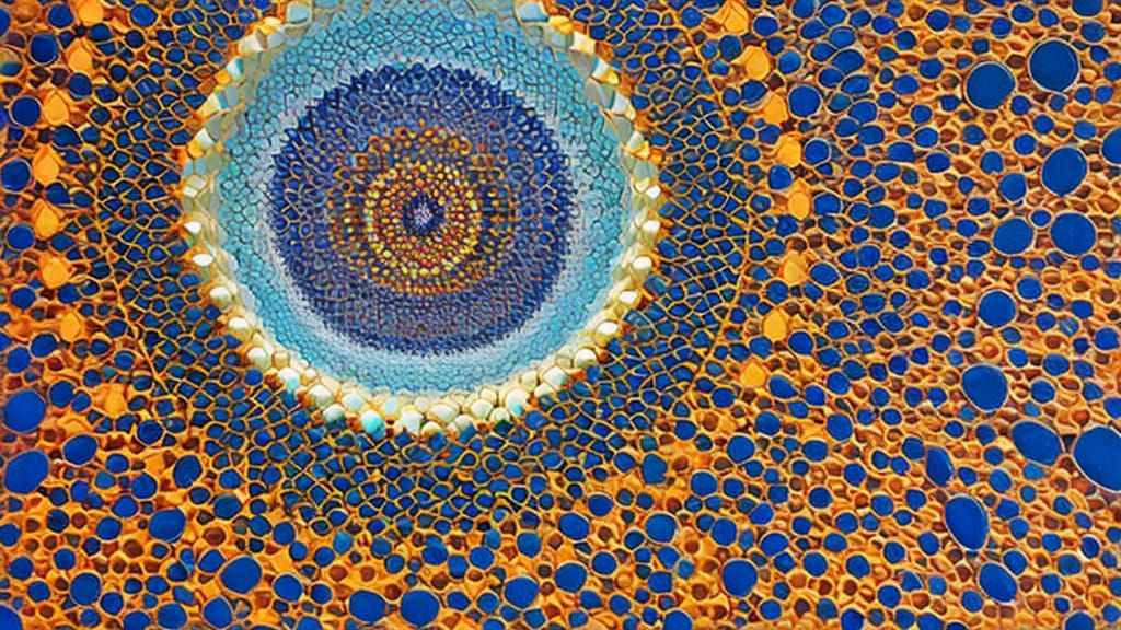 Colorful Mosaic Landscape in Comic Book Style