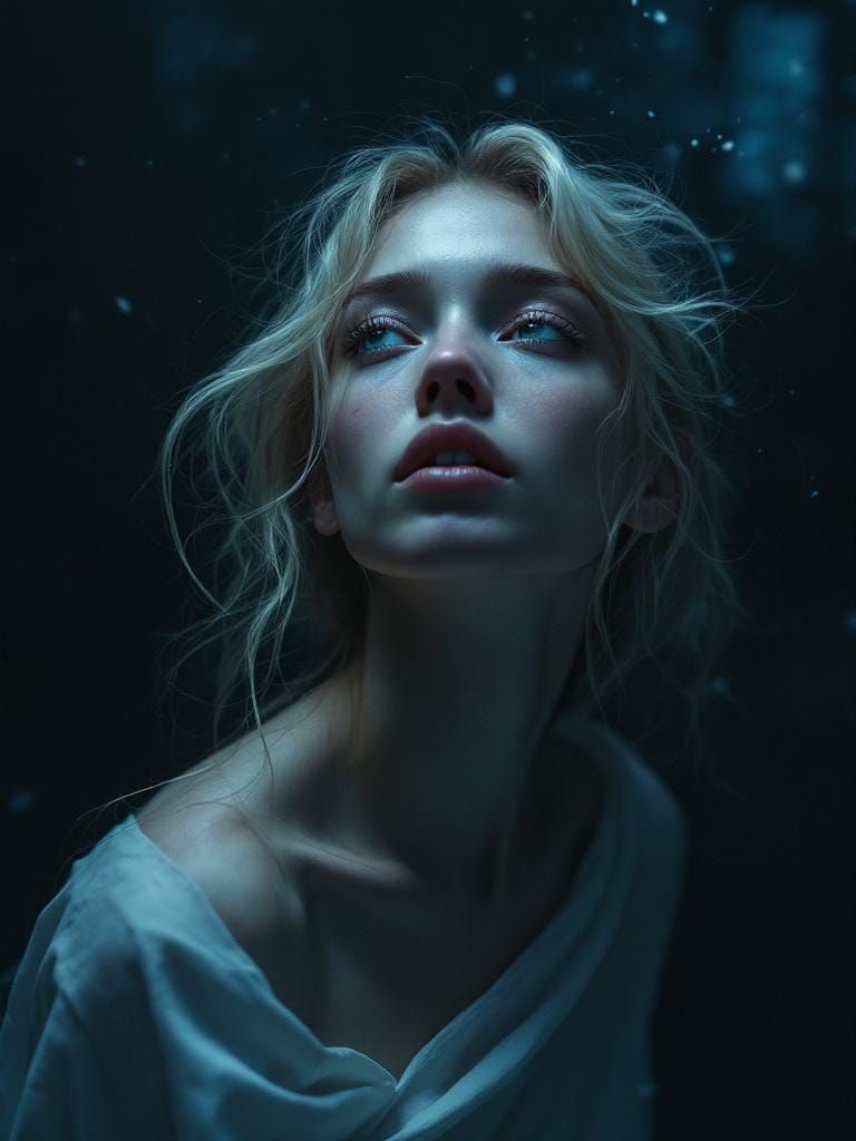 Ethereal Portrait of Woman in Dreamlike Style