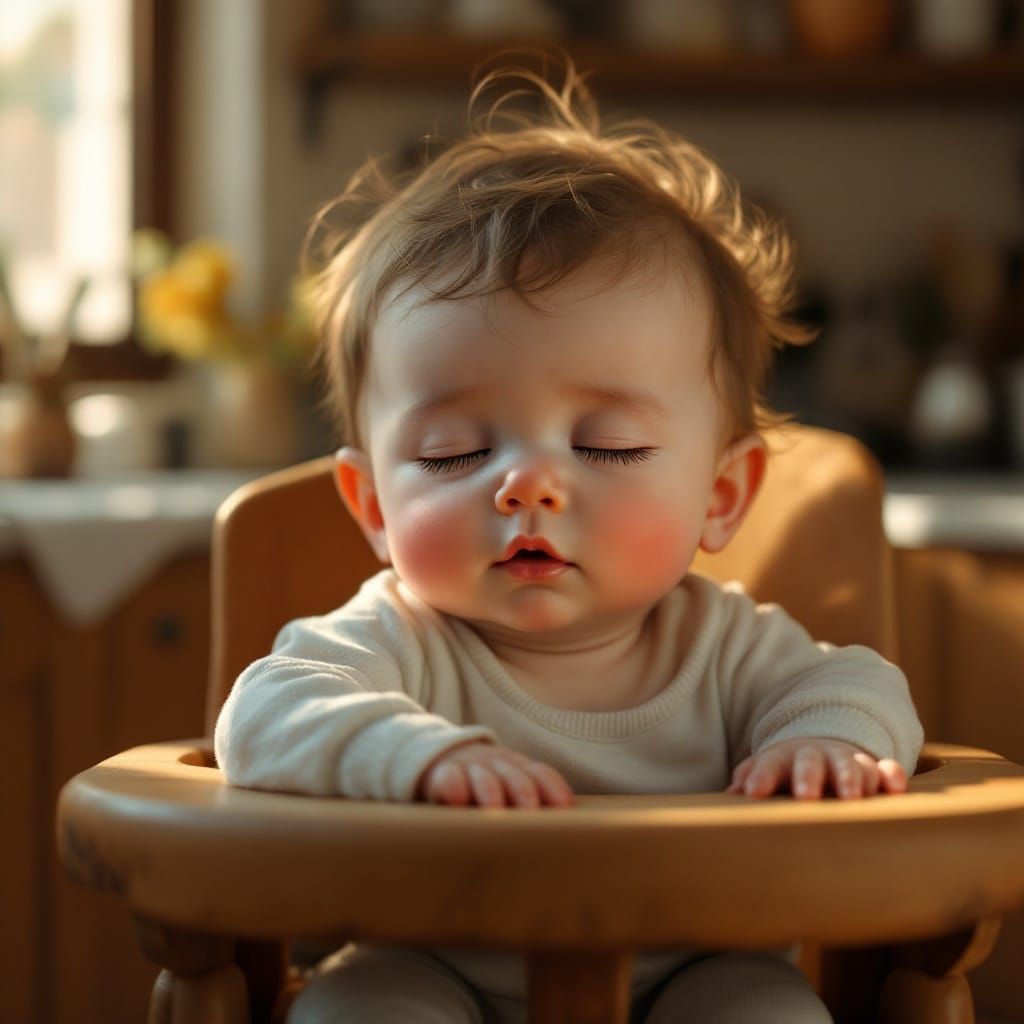 Serene Child in Warm, Golden Light