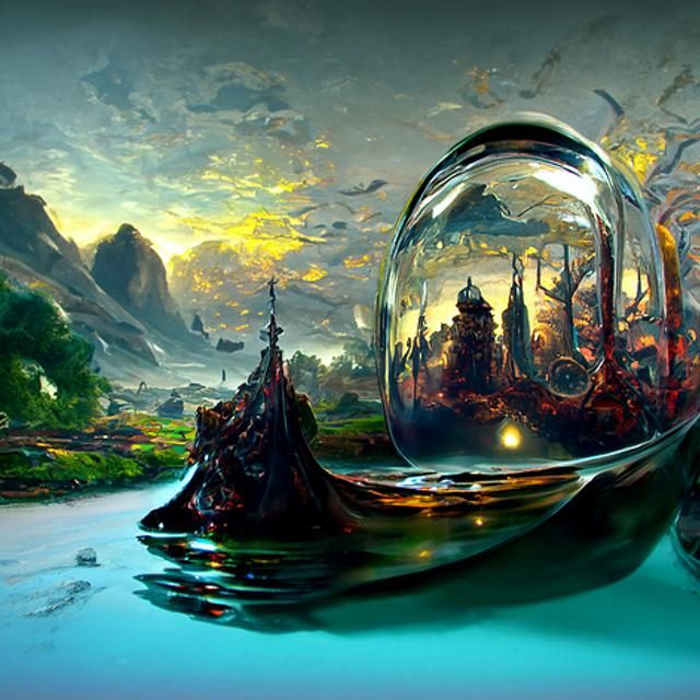 Island in a Bottle: Sci-Fi Fantasy Art