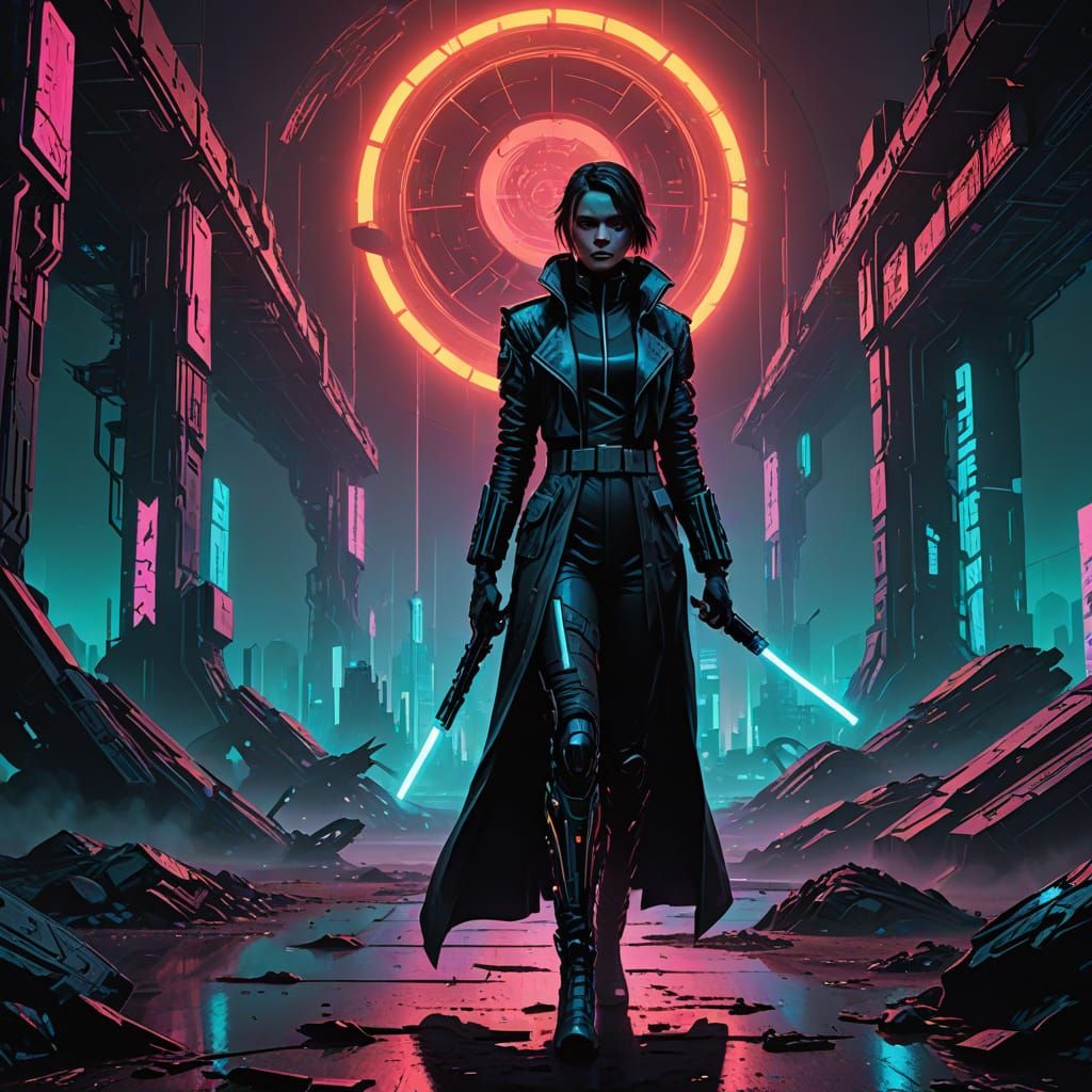 Sorceress on Alien Planet in Hyperdetailed Style