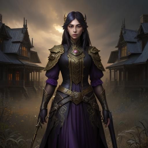 Fantasy Underdog on Gloomy Evening, Alphonse Mucha Style