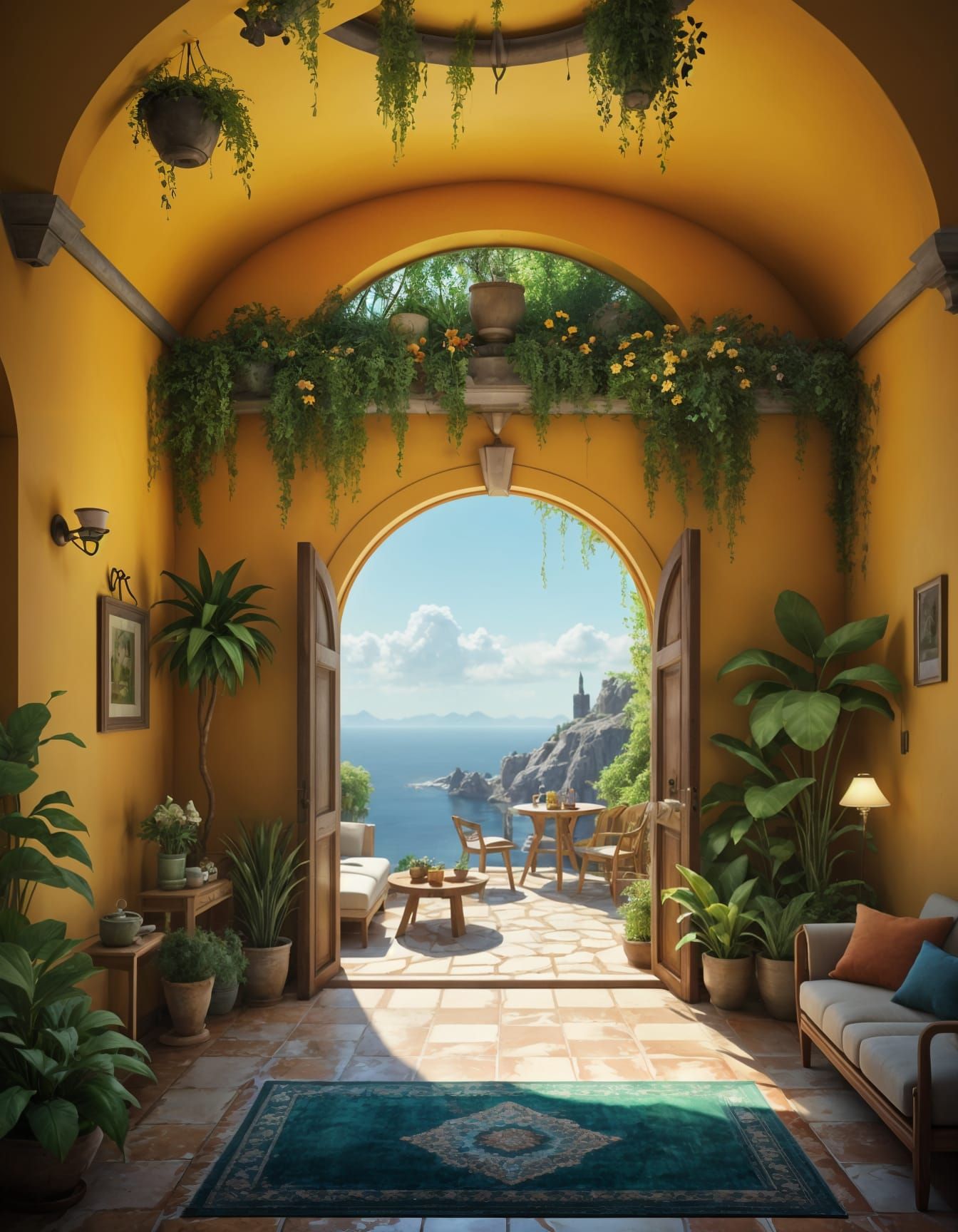 Secret Garden Doorway in Luminist Style