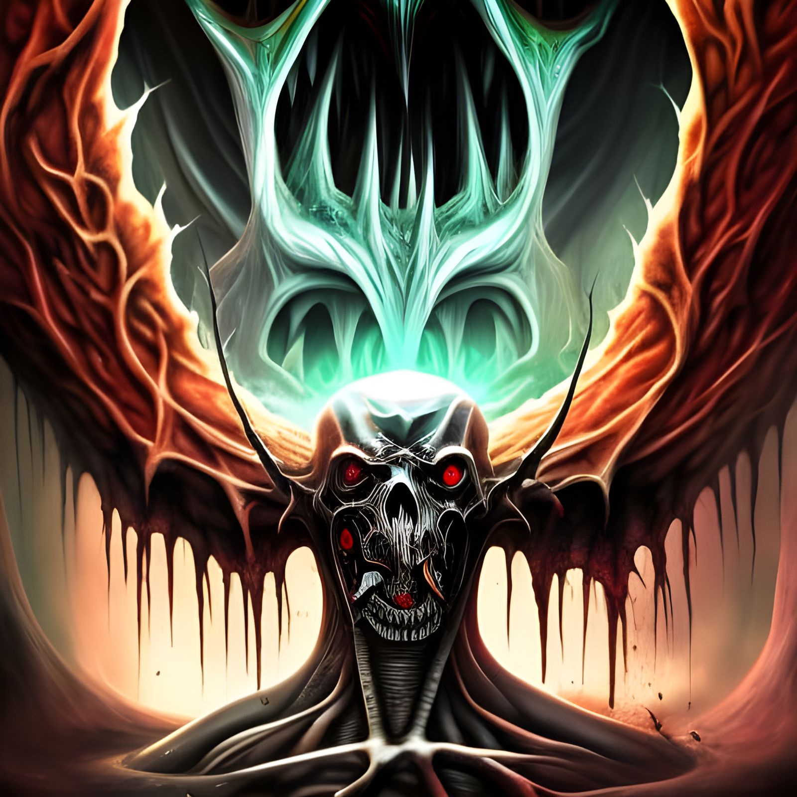 Demonic Grim Reaper in Andreas Rocha Style