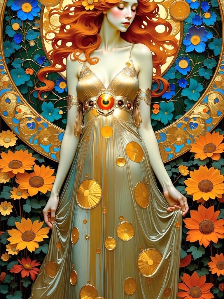 Stunning Art Nouveau Dryad with Magnetic Vision