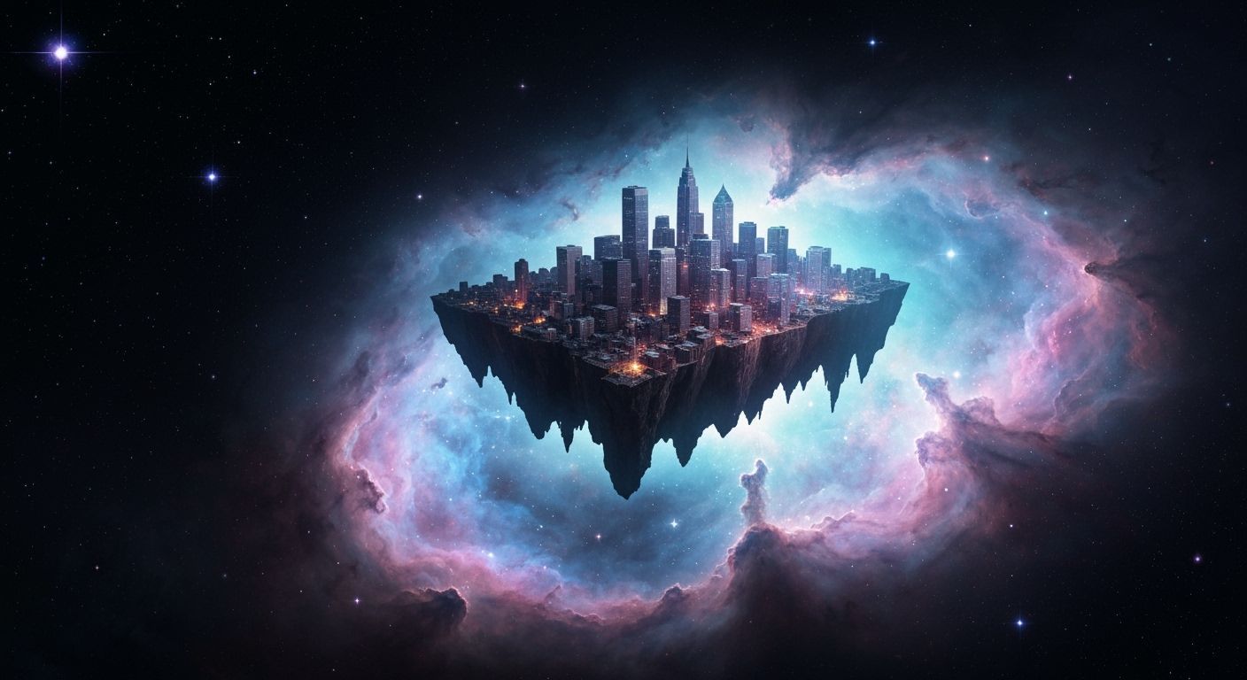 Manhattan Island in Deep Space Near Carina Nebula