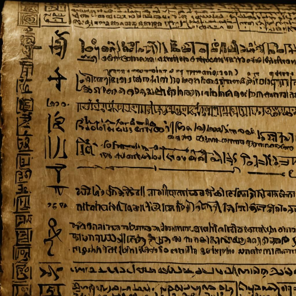 Ancient Illuminated Scroll in Golden Light