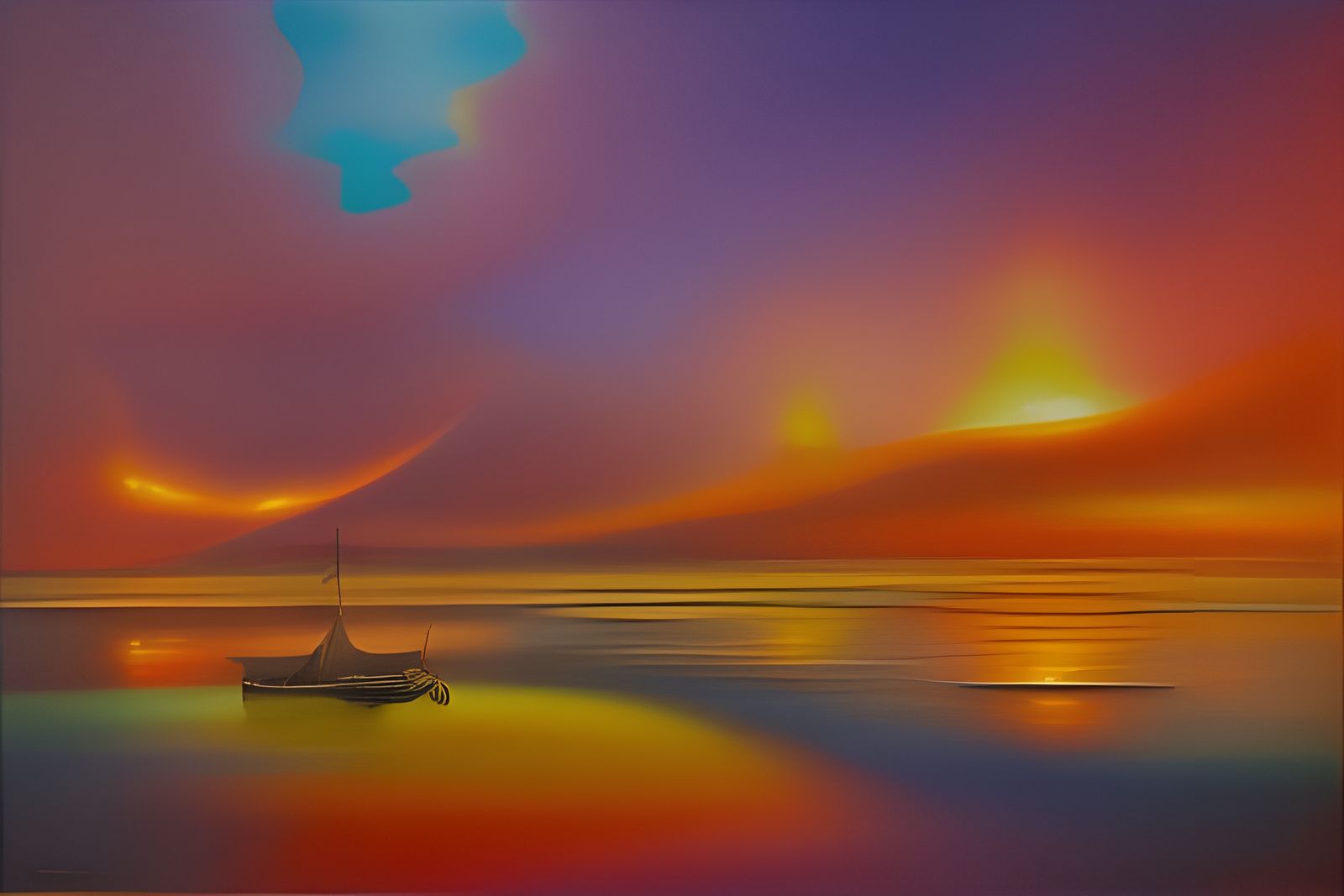 Ethereal Submarine Gypsy City in Pastel Tones