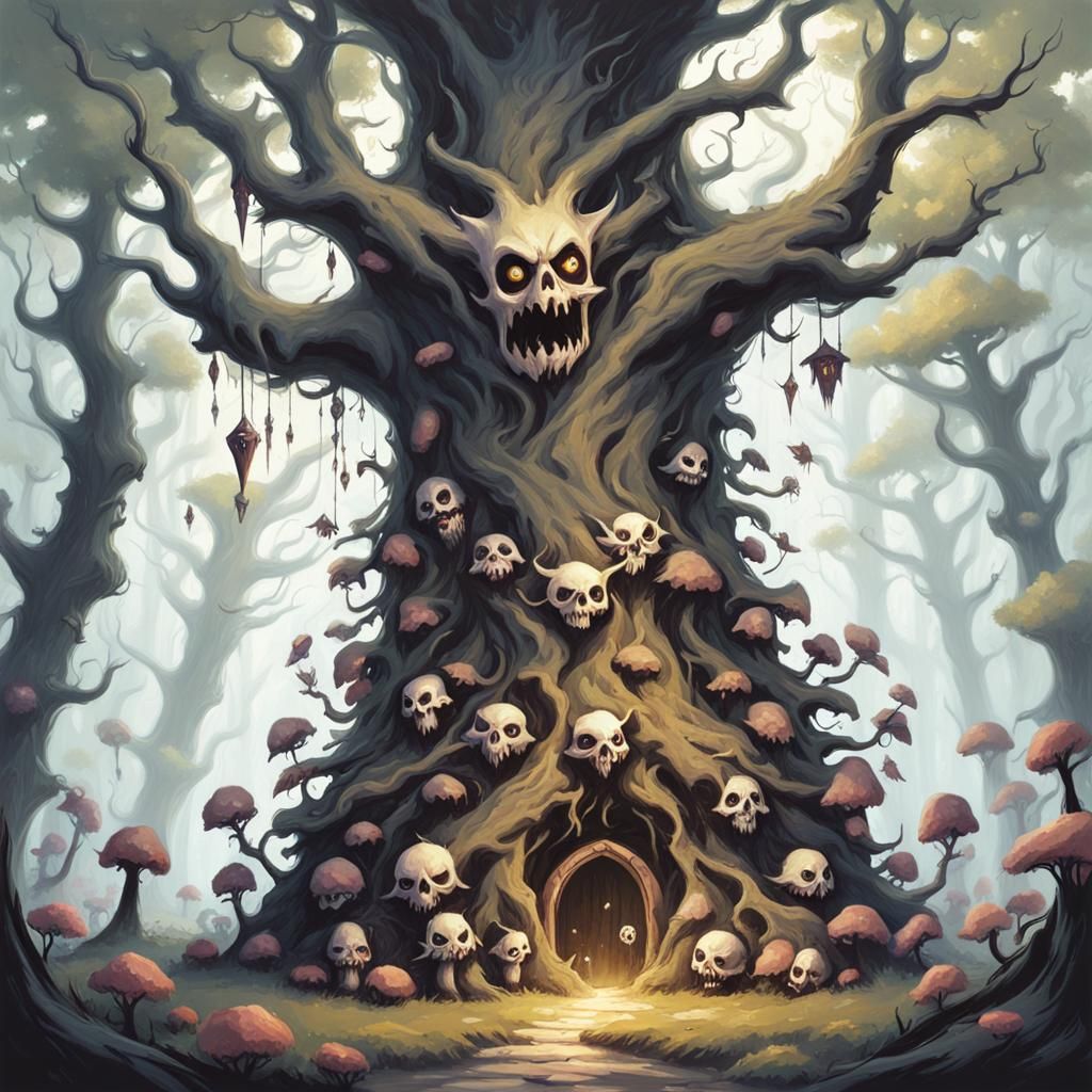 Sinister Fairy Forest with Evil Cute Fae