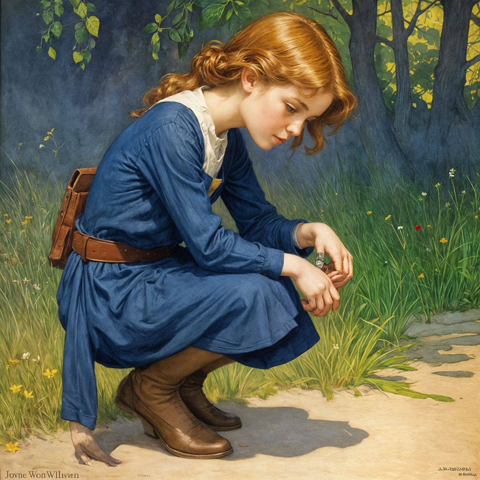 Nostalgic Illustration in Jessie Willcox Smith Style