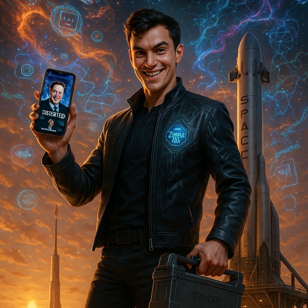 AI Godfather TimXE: Tech Visionary on Rocket Launchpad