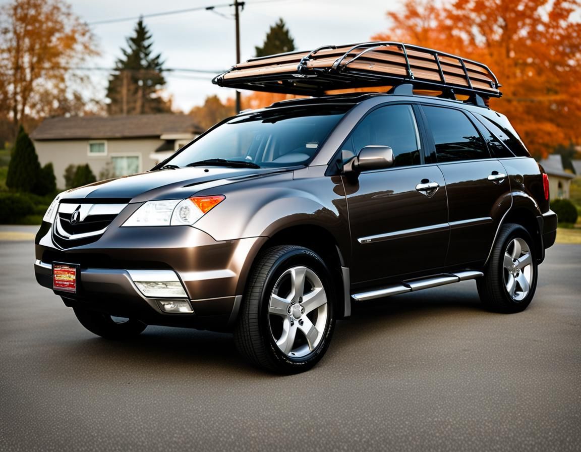Acura MDX SUV with Ladder Rack: Professional Photo