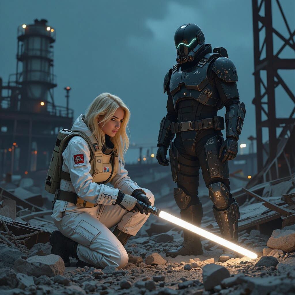 Futuristic Rebels in a Stormy Wasteland