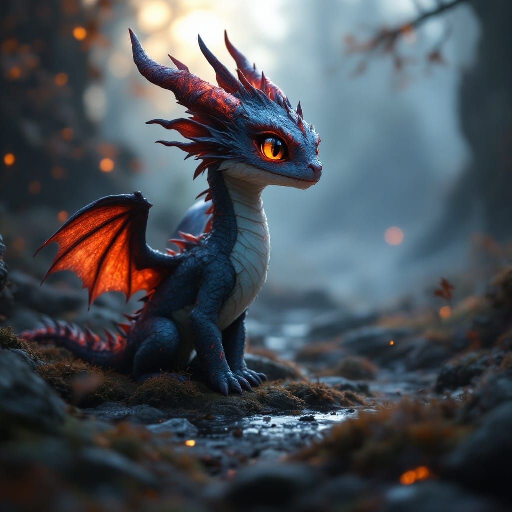 Earth Elemental Dragon in Mystical Terrain