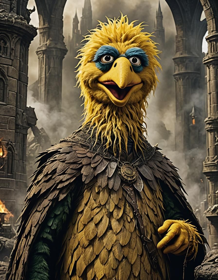 Big Bird as Sauron: A Lord of the Rings Mashup