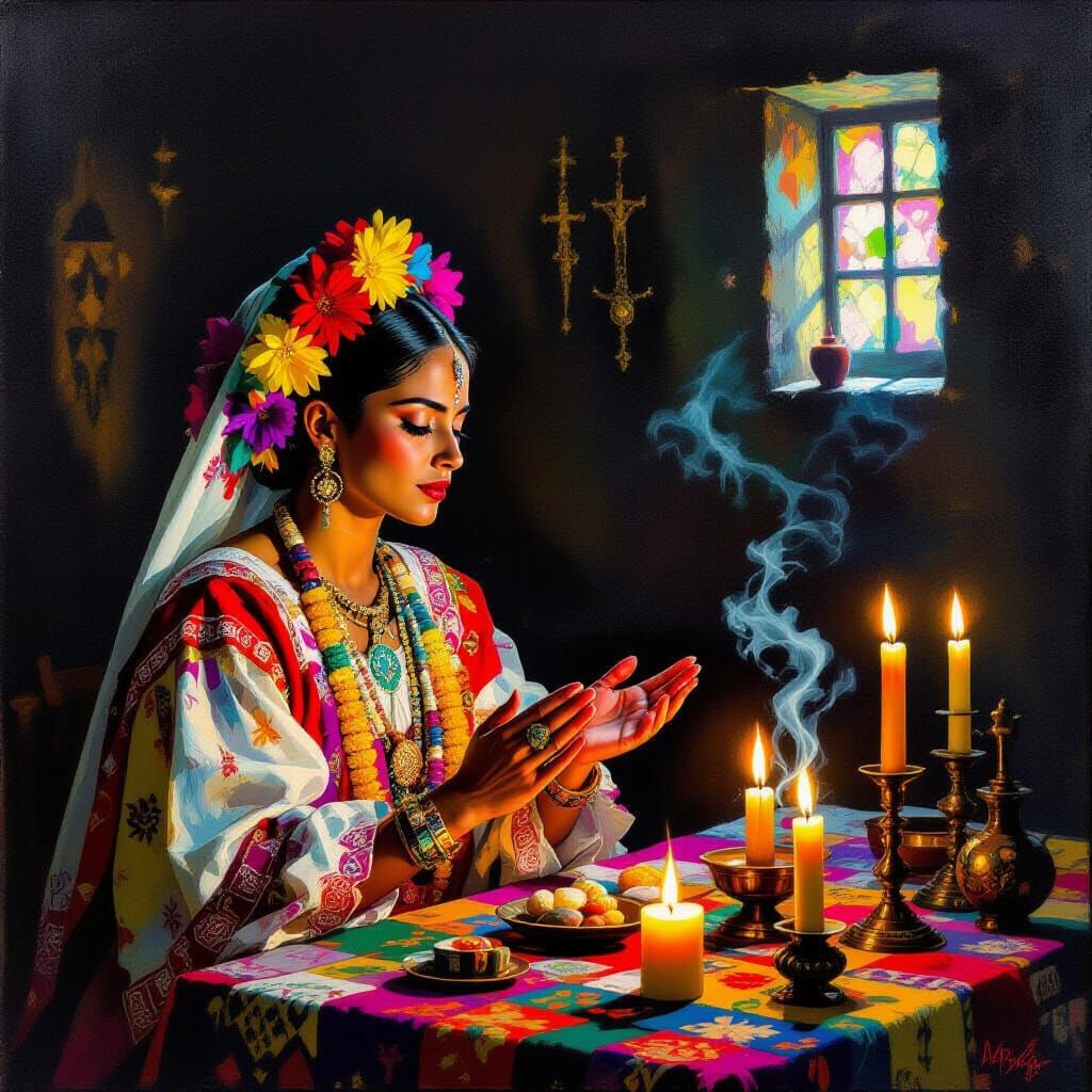 Santeria Priestess Summons Saints with Mystical Realism