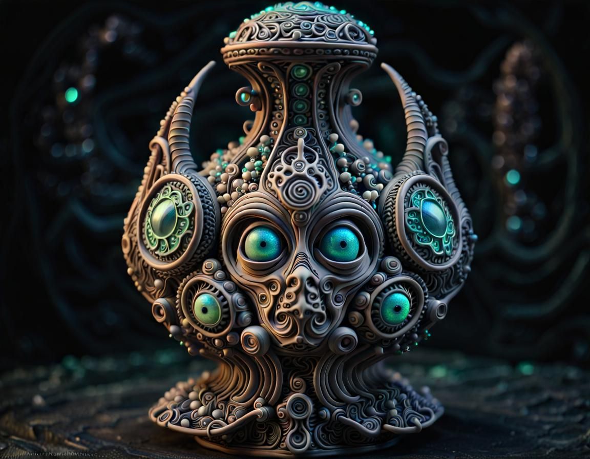 alien styled Eccentric Clay Pottery