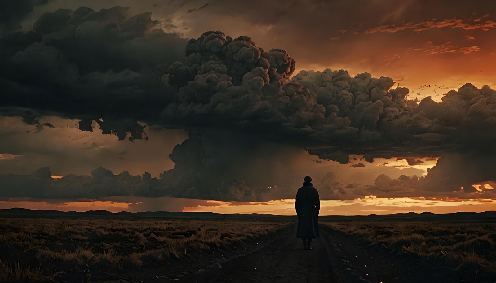 Burden of Unfulfilled Dreams: Dramatic Cinematic Still