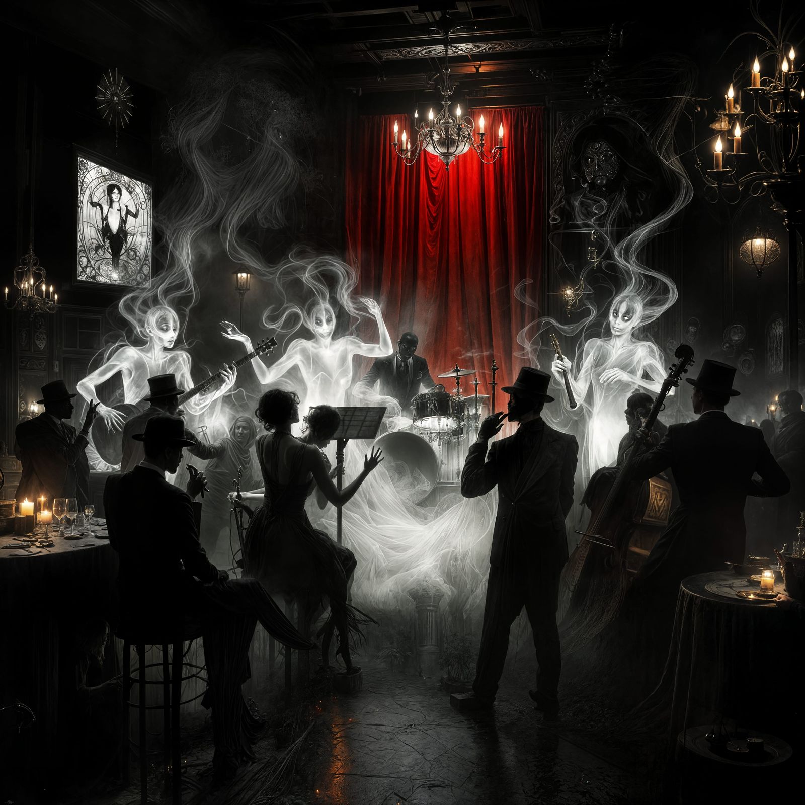 Spectral Jazz Band Plays in Haunted Speakeasy