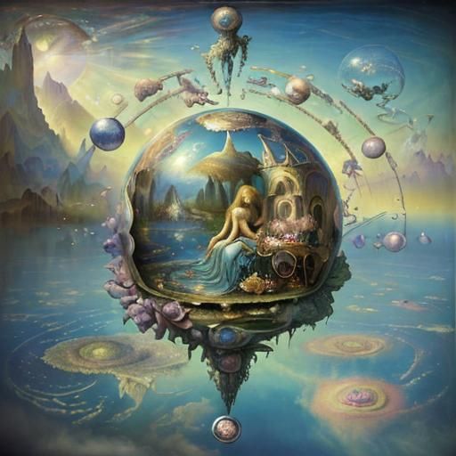 Dreamlike Utopia: Surrealism in Oil Painting Style