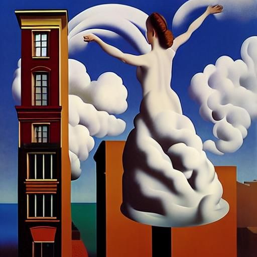 Dreamlike Surrealism in Magritte Style