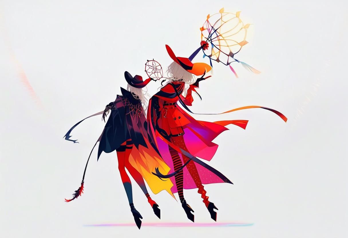 Unique Character with Mismatched Fashion Accessories