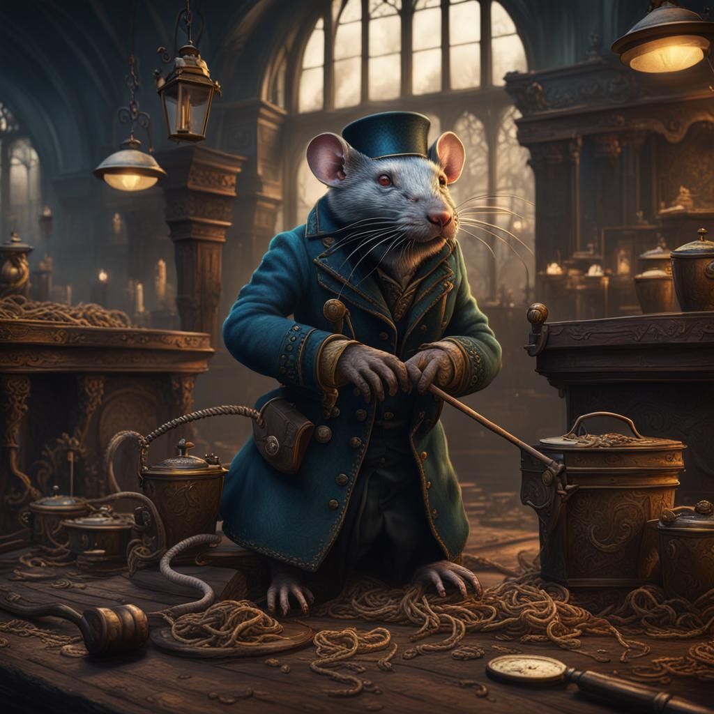 Victorian Rat Catcher: Detailed Matte Painting