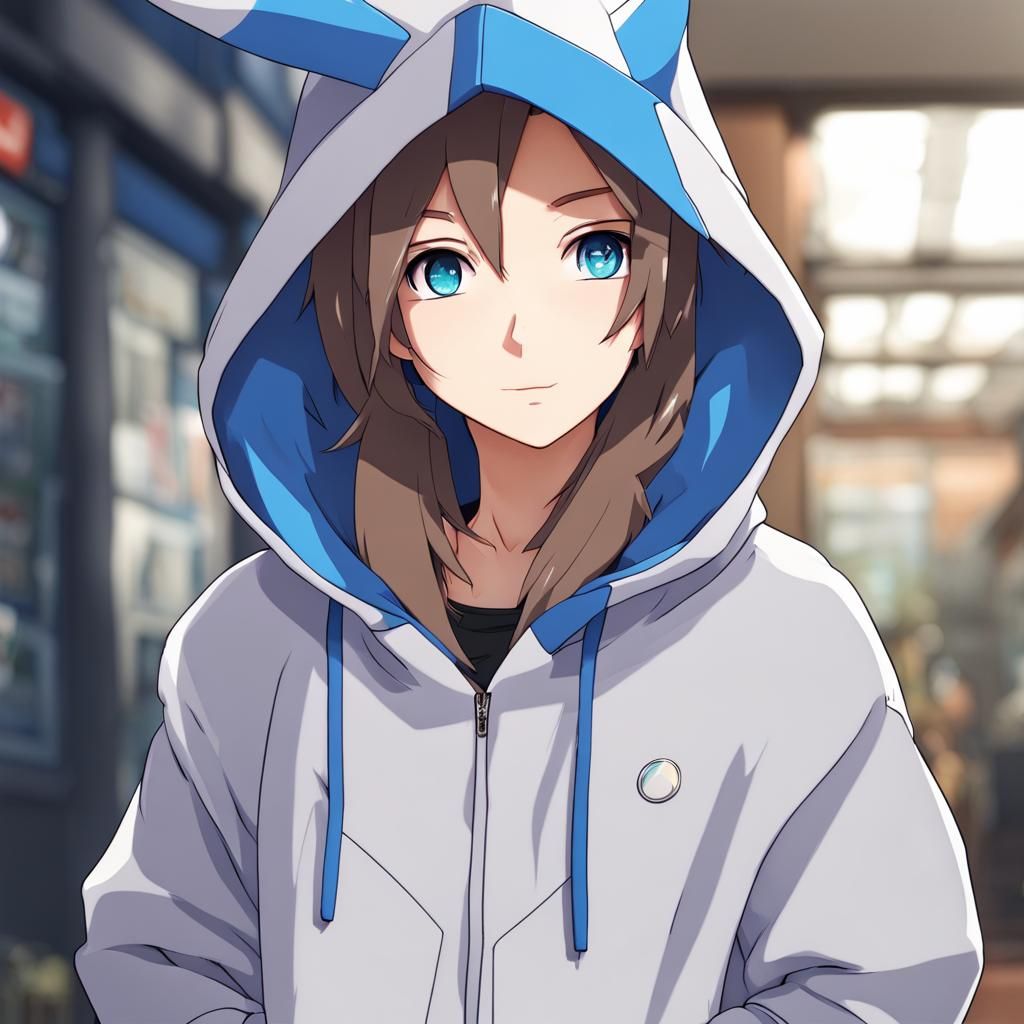 Anime Girl in Latios Hoodie