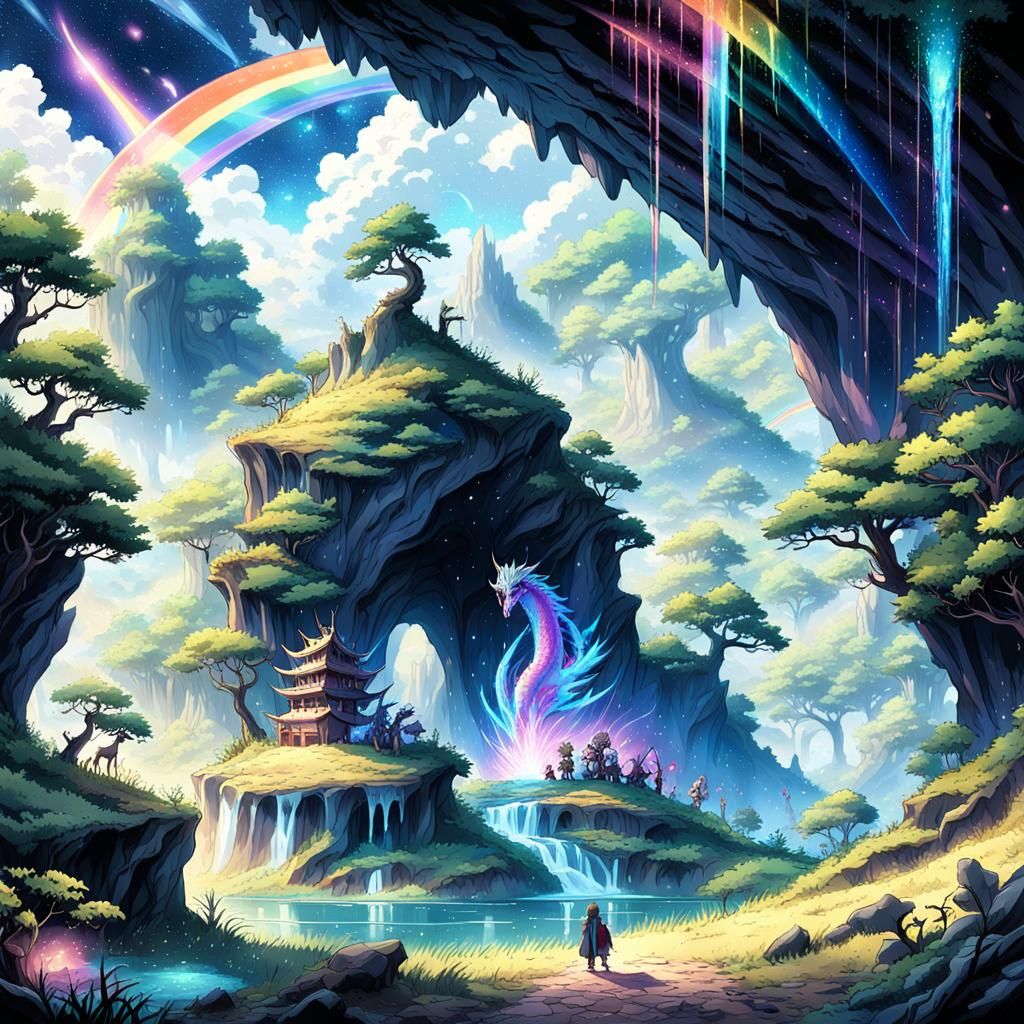 Galaxy Dragon in Ancient Valley, Anime Style