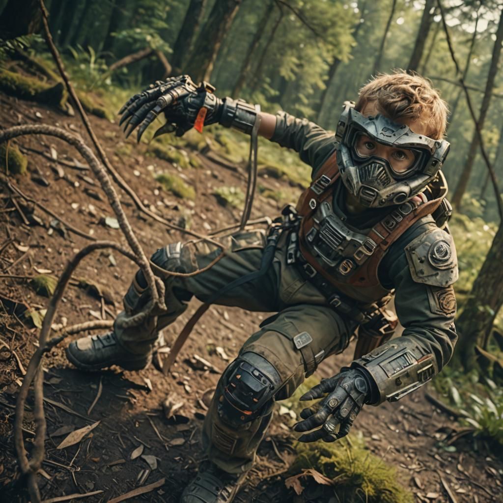 Dramatic Film Still of a Three-Year-Old Child