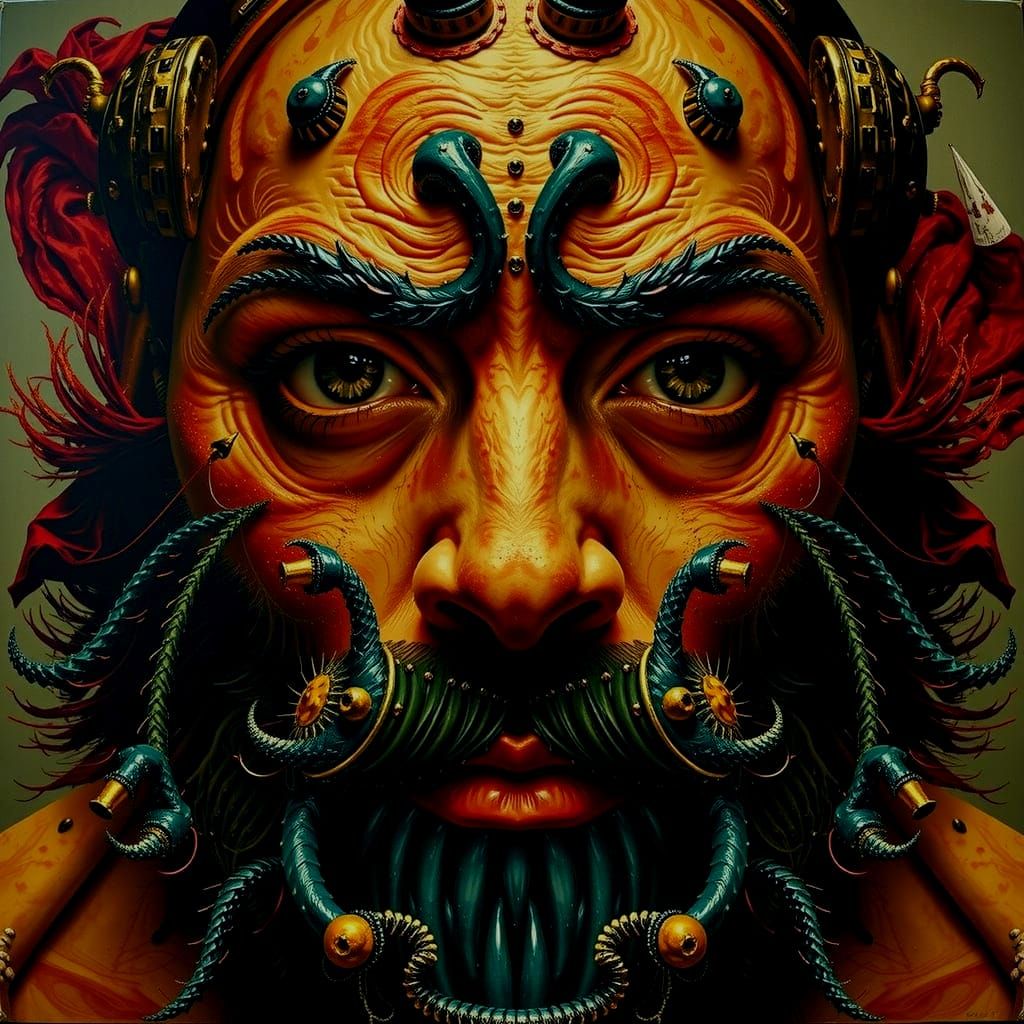 Abstract Swirling Reds and Crimson Forms