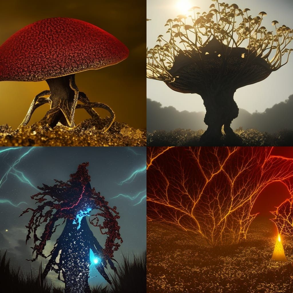 Eldritch Vectranthus Spirit in Cosmic Horror Style