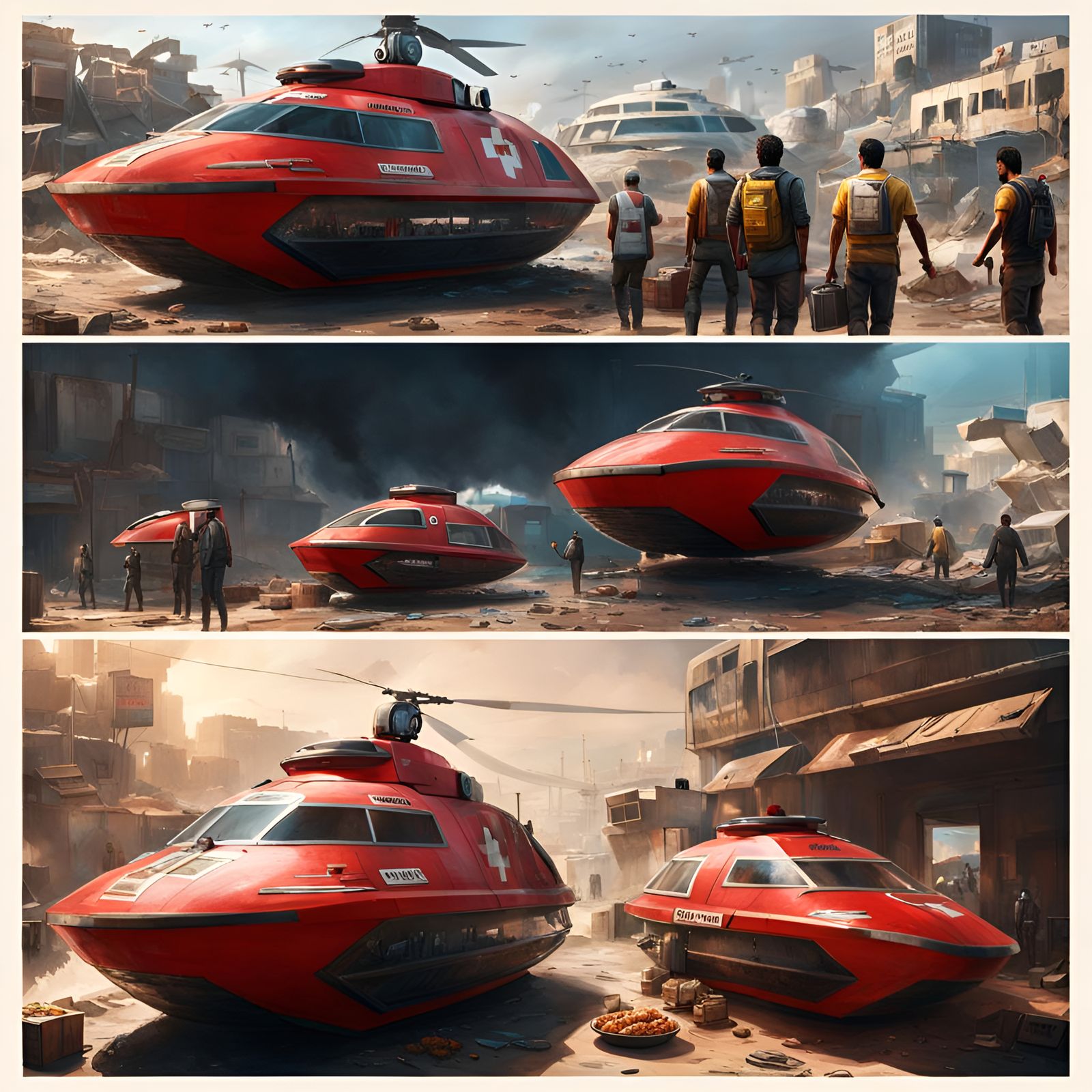 Red Cross emergency aid delivery, 2099