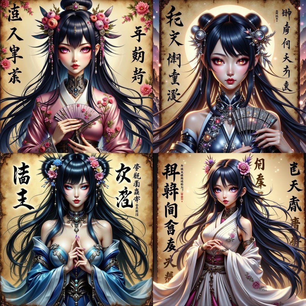 Hyperrealistic Anime Portrait of Hinata Hyuga with Byakugan