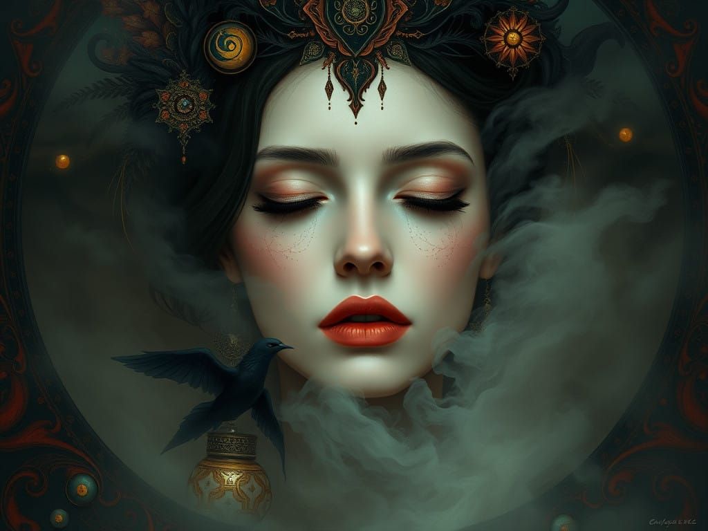 Hyperrealistic Portrait in Enchanting Fog