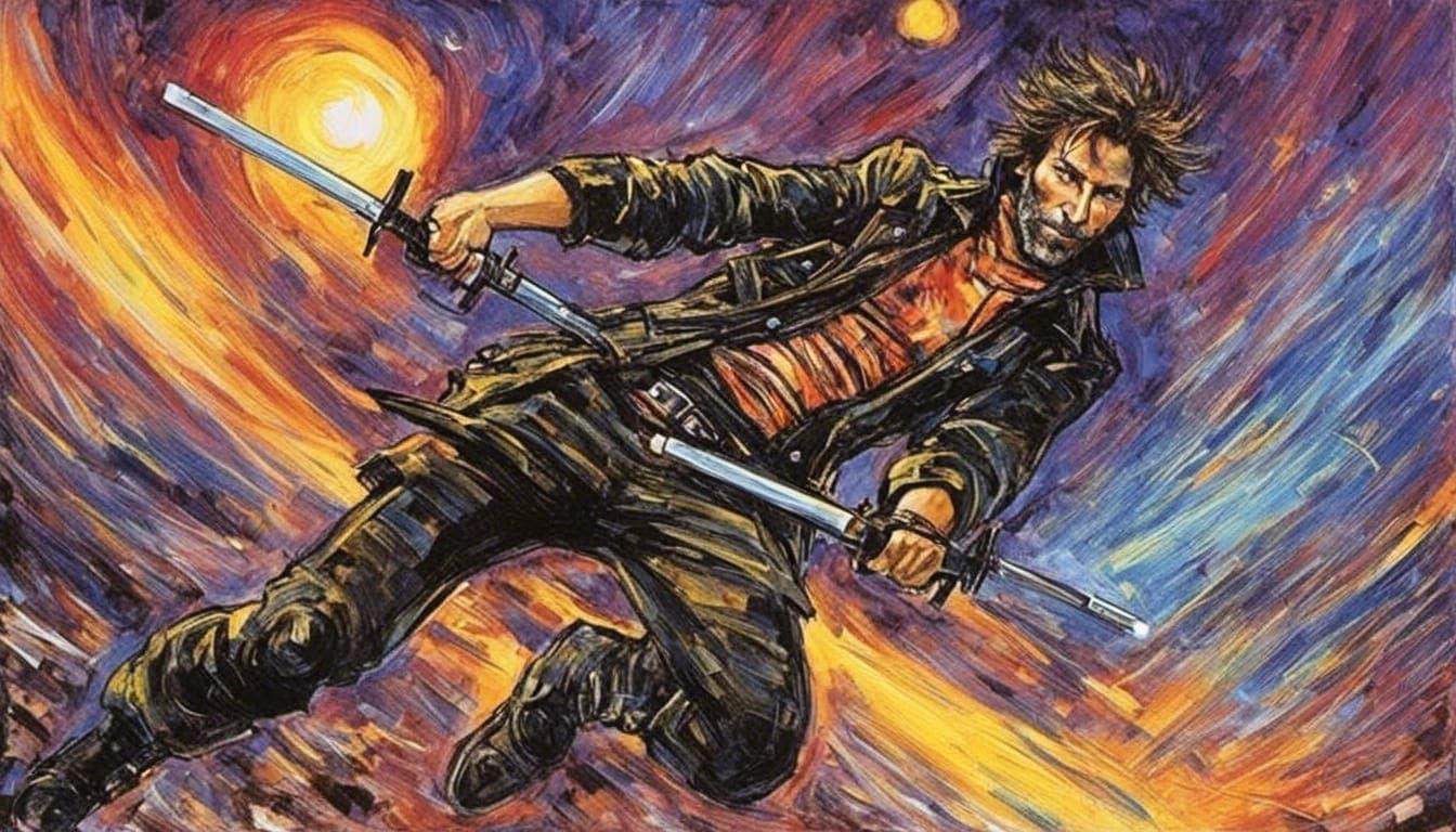 Eerie Neo-Primitivism Mercenaries in Retro Sci-Fi Battle