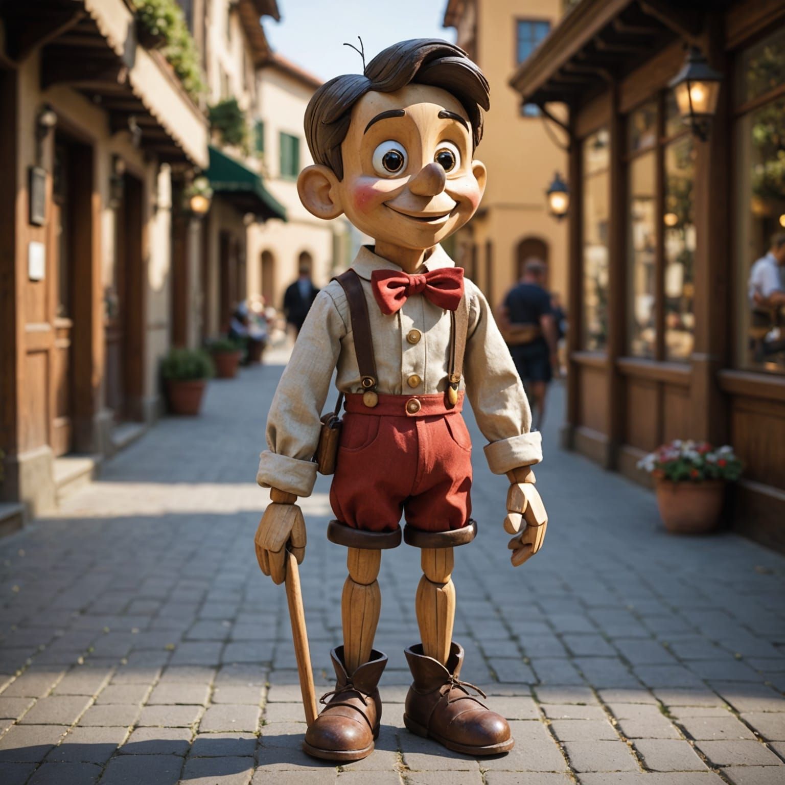 Handsome Adult Pinocchio: A Wooden Marionette