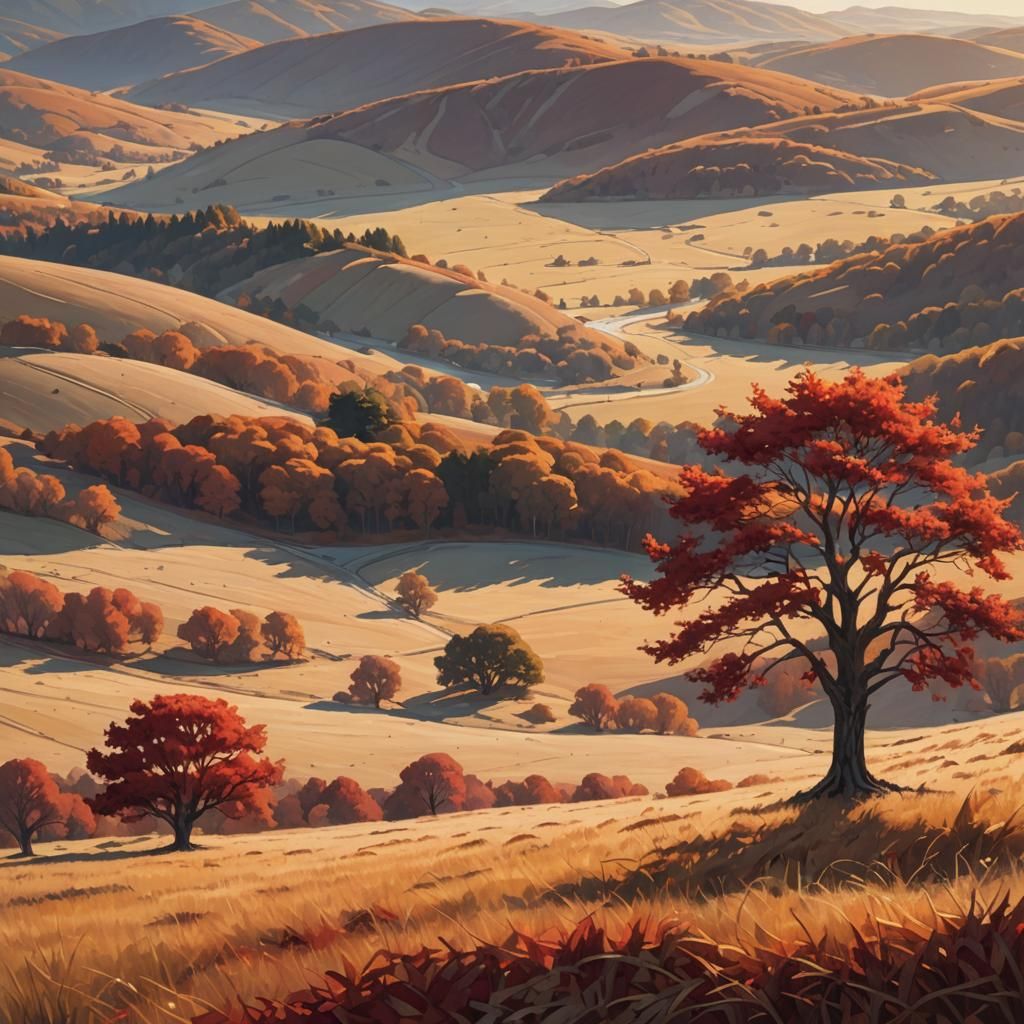 Autumnal Fantasy Landscape Painting in Unreal Engine