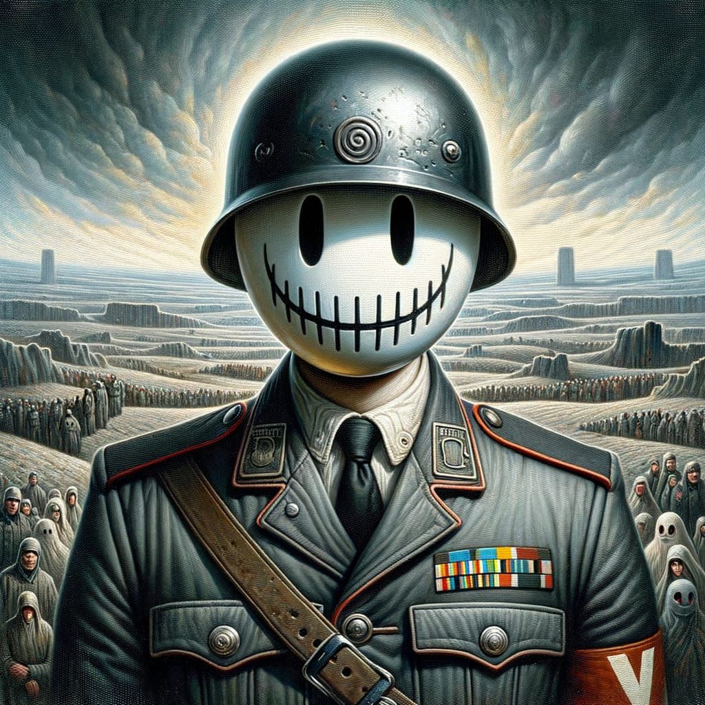 Character Portrait: Uniformed Figure with No-Face Mask